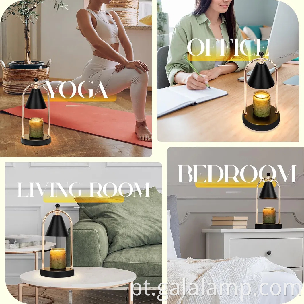 Lâmpada de vela elegante e diminuída para um ambiente aconchegante do quarto